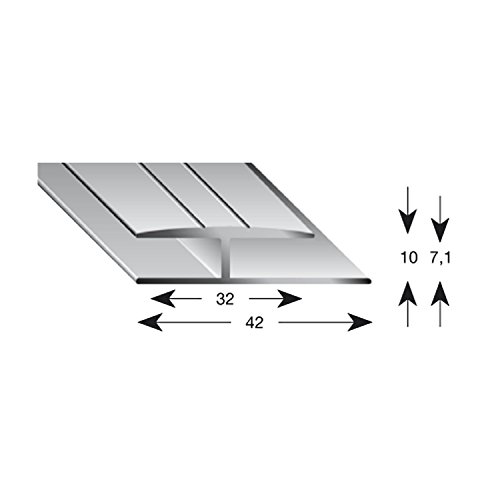 KÜGELE Gleitabschlussprofil H Alu eloxiert 7/900 mm, silber, 12070 S 90