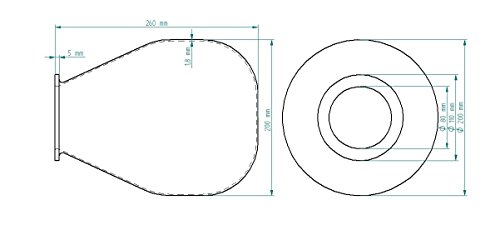 20 – 24 ltr. Membrane für Hauswasserwerk – Flansch Außen-/Innendurchmesser 110 mm / 80 mm - 2