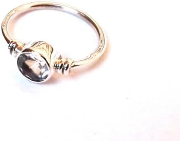 Shanya Sterling Silver Ethnic Ring Blue Topaz Size P