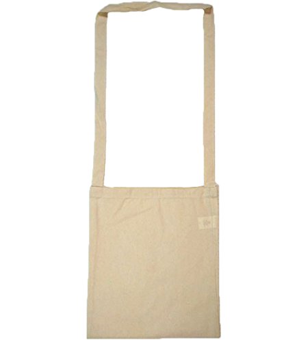 Baumwolltasche Umhängetasche unbedruckt mit extra langem Henkel ideal als Kamellebeutel für Wurfmaterial oder als Sammelbeutel für Karneval natur 34x40cm 10 Stück - 2