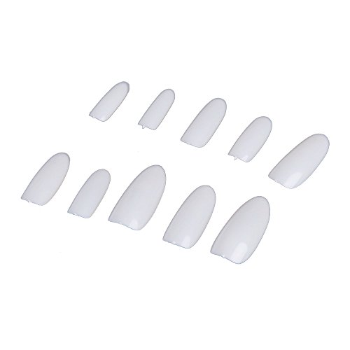 SODIAL(R) 500Pcs False Nail Tips White French False Nail Art Tips Acrylic Makeup DIY Oval Shape