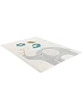 benuta Kinderteppich Birdies and Elephant Blau 120×170 cm | Teppich für Spiel- und Kinderzimmer - 3