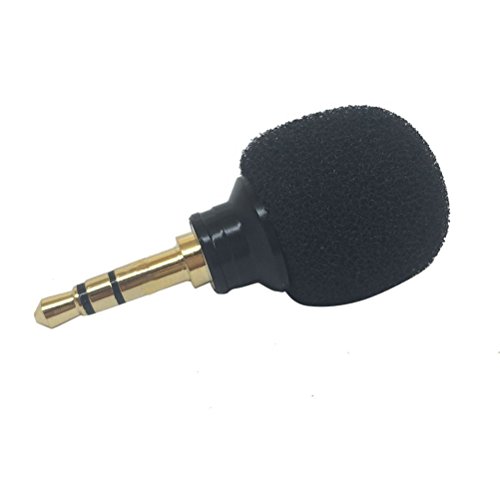 WINOMO Mini Microfono Stereo per PC Portatile iPhone Android Windows Smartphone Plug e Play (Nero)