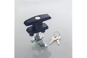 ETOMVOOP Cerradura de puerta de taquilla de caravana/autocaravana, interruptor de seguridad, caja de batería, cerradura de puerta con 2 llaves (1 unidad)