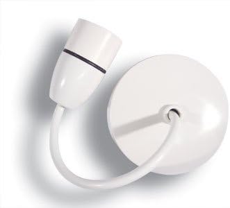 PRE-WIRED 9 INCH PENDANT 100W T2 RATING WHITE LAMPHOLDER LG1735/9T2