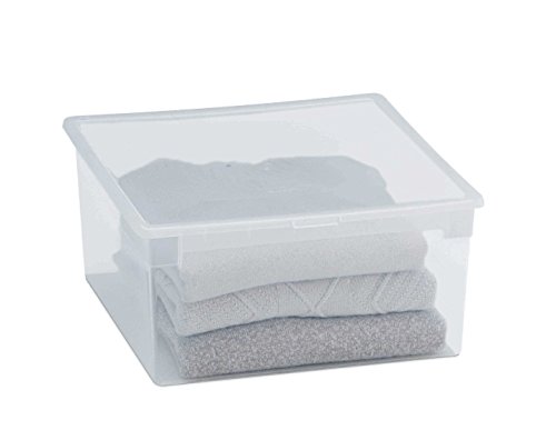 Aufbewahrungsbox mit Deckel aus robustem und transparentem Kunststoff. Maße: 37,8 x 39,6 x 18,5 cm. Stapelbar, mit Deckel! Topp Qualität - 2