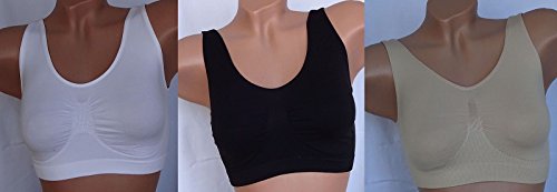 Comfortisse Bra 3-er Set BH weiss,schwarz,haut original TV (155) - 3