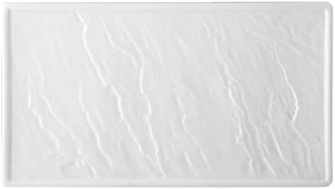 HOTELWARE Stone Rectangular Plate, 31 x 17 cm, Porcelain, White
