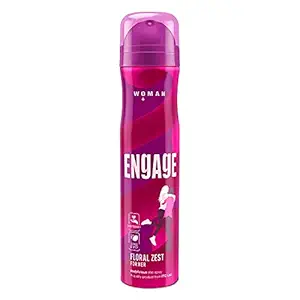 Engage Floral Zest Deodorant for Women, Citrus and Floral, Skin Friendly, 150ml