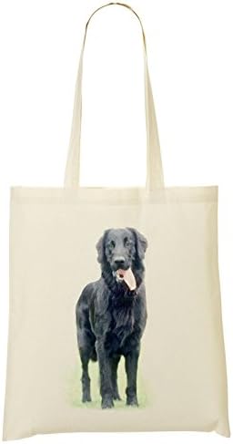 Jack Fairweather - Flat Coated Retriever Printed On Organic Tote Bag Reusable Cotton Shopper 1038