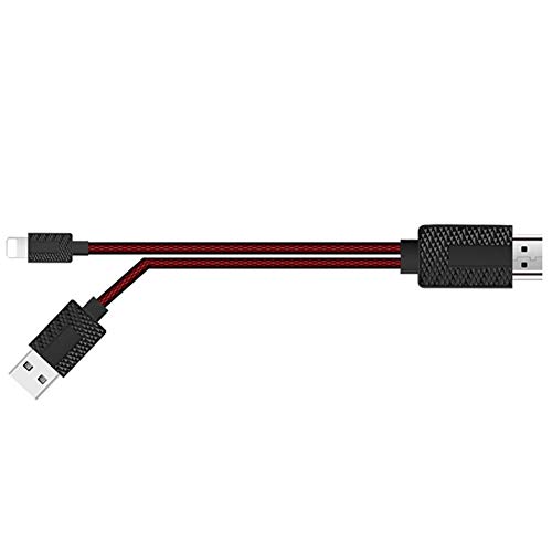 Preisvergleich Produktbild HermosaUKnight Geflochtenes Kabel HDTV-Adapter Konverter Digitaler AV-Adapter 1080P Audio-Anschluss