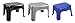 Produktbild Alpha Tritthocker 26cm Sitzhocker Schemel Fußbank Tritt Hocker stapelbar, Farbe:Blau