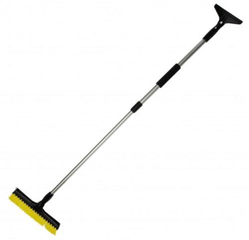 Preisvergleich Produktbild 90° drehbarer Teleskop Schneefeger mit Eiskratzer 70-120cm