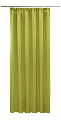 Hochqualitativer Verdunkelungsvorhang nach Maß, Kräuselband, Schlaufen, 25 Farben, Thermovorhang Vorhang nach Maß, Gardinen nach Maß, Light Green (155cm) - 3