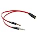 Produktbild Lidahaotin 3,5-mm-Y-Splitter 2 Jack-Stecker auf 1 Female Kopfhörer-Mikrofon-Audio-Adapter-Kabel-Anschluss Rot + Weiß + Blau