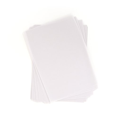 OfficeTree ® 100 Blatt Transparent-Papier DIN A4 – 100 g/qm Premium-Qualität – weiß – Zeichnen Basteln Gestalten edler Hochzeits-Einladungen Speise-Karten Gutscheine Glückwünsche – beidseitig bedruckbar - 2