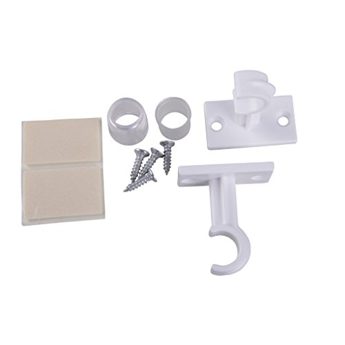 Cafehausstangen Gardinenstange von 50 bis 225cm Breite, ausziehbar, für zb. Bistrogardinen, Auswahl: weiß – perlweiß, 50 – 75 cm - 3