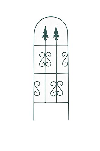 CLP massives Pflanzen Rankgitter ANDRIA aus Metall, Größe: 90 x 30 cm, Stabstärke 0,5 - 1 cm grün