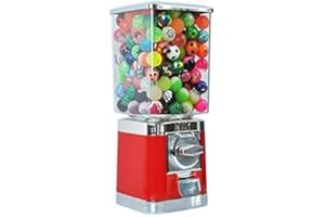 MVS WHOLESALE Commercial Grade TR130 Gumball/Bouncy Balls/Gobstopper/Capsule Vending Machine (50p Coin Operated) Red Retro.