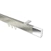 Produktbild INTERDECO Innenlauf Gardinenstange Eckdesign (Deckenbefestigung) Innenlaufstange eckig Edelstahl Optik/Chrom Smartline (Universal) Lox, 400 cm