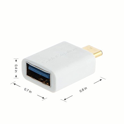 CableCreation USB 3.1 Typ C (USB-C) zu USB 3.0 A (USB-A) zum weiblichen Adapter, USB 3.1 USB-C OTG Kabel für das MacBook, Chromebook Pixel und mehr, Weiss - 2