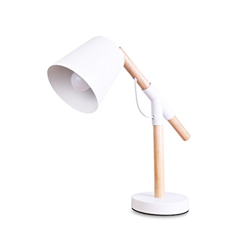 Preisvergleich Produktbild SHAOHUAYING Nordic Tischlampe Schlafzimmer Bett Schlafsaal Schreibtische Kinder College Studenten lernen Care Eye -Lamp, H40CM * W14CM ( Color : White-1 )