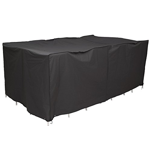 GARTENMÖBEL ABDECKUNG SCHUTZHÜLLE ABDECKPLANE Plane Abdeckung GARNITUR SITZGRUPPE Gartentisch Wetterschutz Abdeckung Haube 242 x 162 x 100cm