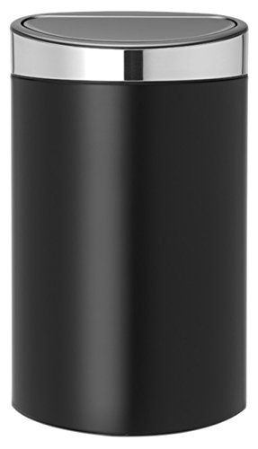 Brabantia 114847 Abfalleimer, Edelstahl, matt black, 435 x 305 x 725 cm