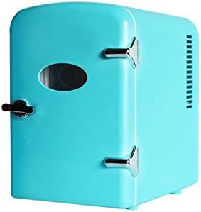 HuanLeBao Portable 4L Car / Family Refrigerator Mini Semiconductor Refrigeration Travel Electric Fridge Cooler&amp;Warmer , Blue , 4l
