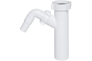 Aniplast Drain Waste Trap Pipe Connector, 1 1/2'' BSP x 40mm, Single Dishwasher Input, White, A116