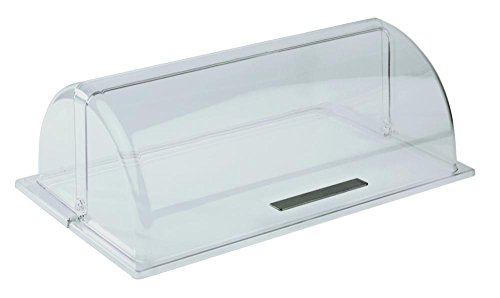 APS Rolltophaube GN 1/1 ca. 53 x 32,5, Höhe 17 cm Polycarbonat mit Designer- Griff, verchromt leichtgängig auf- und zuklappbar