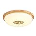 Produktbild TopDeng Modern Holz Deckenleuchte Lampe 16 zoll Runde LED 18 w Erröten-einfassung Arcylic Dimmfunktion Esszimmer Wohnzimmer Schlafzimmer-Trichromes Dimmen-B 40cm