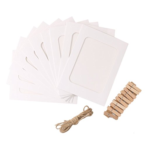 LUOEM Hängenden Foto Clips Kraft Papier Album Clip Hängenden Clip Foto Frame Hochzeit Home Party Deko - 4