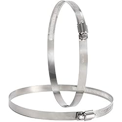 Hon&Guan Collier de Serrage Réglable en Inox Serre-Joints à Tuyau pour Fixation (150mm)
