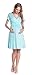Happy Mama. Women's Maternity Jersey Flare Baby Shower Dress Short Sleeves. 108p (Light Blue, UK 20, 4XL)