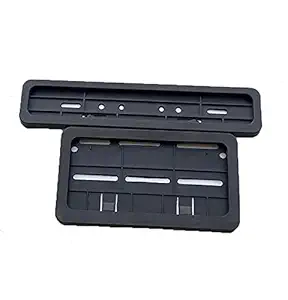 BIGZOOM Bike Number Plates Frame Holders Front and Back for-Bajaj Pulsar 150 DTS-i (Black)