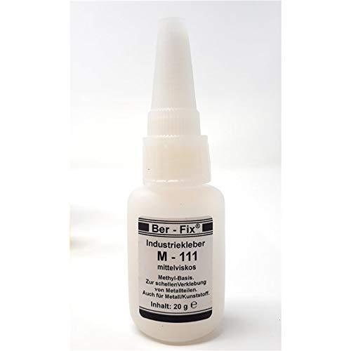 Ber-Fix Industriekleber 20g - M111 dickflüssig verzögerte Perfekt für alle verbindungen mit Metall