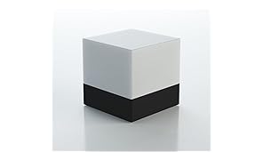 enevu® CUBE: Lumière d'ambiance et utilité - Torche et spot - Couleur lumière blanche et colorée - Compacte - Résistante a l'eau - Base en noir matte