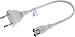 Produktbild 30cm kurzes Stromkabel/Netzkabel (Flachstecker auf Euro-8). weiß. ideal für Apple TV. ideal für Reisen