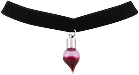 Caiyan Female Blood Slurry bottle pendant necklace , black