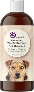 Vanilla Oatmeal Dog Shampoo with Lavender - Colloidal Oatmeal Dog Shampoo for Itchy Skin and Fleas - Natural Flea and Tick Prevention for Dogs - Shampoo for Dogs with Sensitive Skin - Odor Eliminator