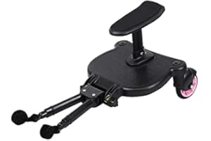 H-YEEU Rosa Patin Carro Bebe con Asiento, Cochecito Para el Segundo Niño, Patinete Carro Bebe, Accesorios Para Cochecito Para Niños de 2 a 6 Nños (25 kg)