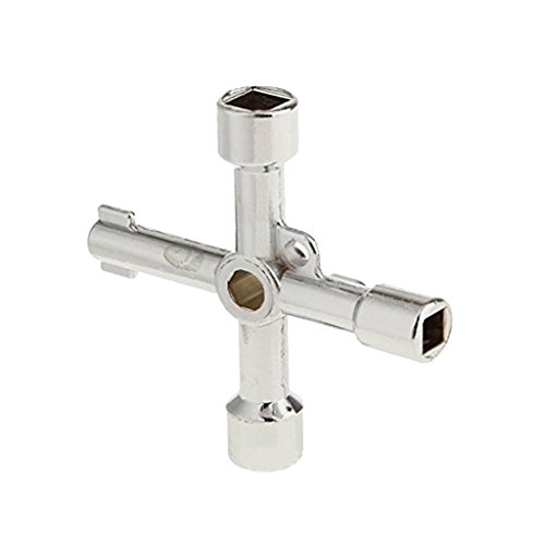 Preisvergleich Produktbild Gazechimp Universal Kreuzschlüssel für Schaltschrank Revisionsklappe Heizungsventil