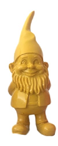 Gartenzwerg Troll Gnom in leuchtender Farbe • je 10 cm hoch • 4 Farbvarianten zur A u s w a h l • Gartenfigur Gartendekoration • Geschenkidee · Dekoration für Garten, Balkon,Terasse, Blumentopf (Auswahl Gartenzwerg Farbe GELB) - 2