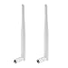 Price comparison product image Asiproper 2pcs 2.4GHz Antenna SMA Male 3dbi WiFi Antenna+2pcs Pigtail Cable(White)