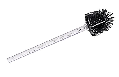 Wenko 22669100 Silikon WC-Ersatzbürste mit Bubblestiel Ersatz-Toilettenbürste, Polystyrol, transparent, 7,5 x 7,5 x 35 cm