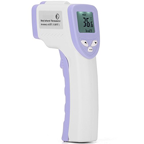 Preisvergleich Produktbild GRDE® Berührungslose Stirn Infrarotthermometer hohe Messgenauigkeit, Fieberwarnung, Speicherkapazität von 32 Gruppen von Messdaten, Auto-Abschaltfunktion (8861)