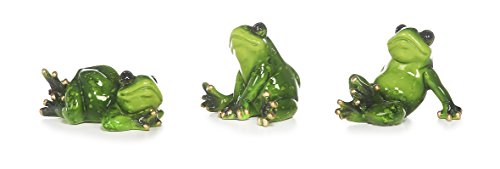 Sunny Toys 14982 Poly Frosch sitzend und liegend circa 6 cm, 3 fach sortiert