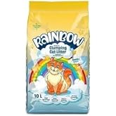 Rainbow Topaklanan Parf&uuml;ml&uuml; Bentonit Kedi Kumu 10L