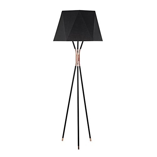 Preisvergleich Produktbild Moderne Beleuchtung Moderne einfache Stehlampe, schwarz und weiß geometrische Stehlampe Wohnzimmer Schlafzimmer Modell Zimmer dekorative Lampen Stehendes Licht ( Farbe : Schwarz )